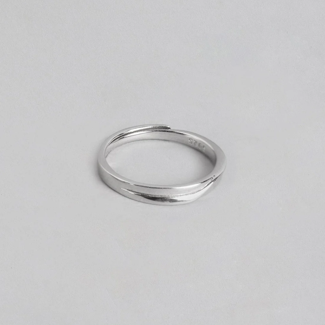 Rhodium Plated Cross 925 Sterling Silver Ring For Him (Adjustable) - Image 3