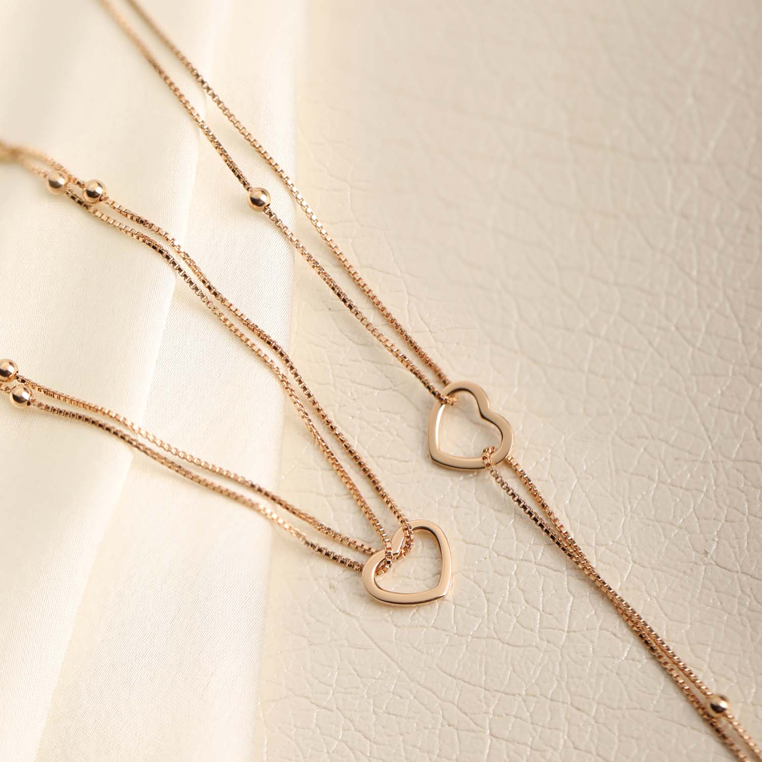 Dainty Silver Heart 925 Silver Anklets - Image 8
