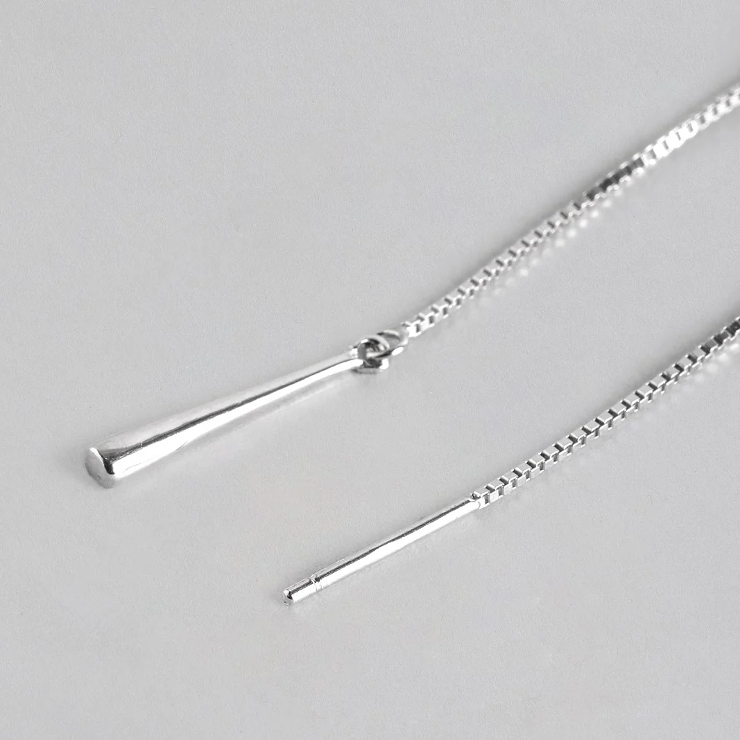 Sui Dhaga Rhodium Plated 925 Sterling Silver Earrings Combo - Image 5