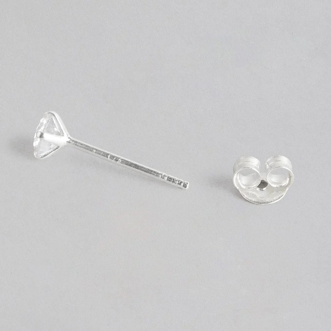 Evergreen White and Moment Hoop 925 Sterling Silver Earring Combo - Image 10