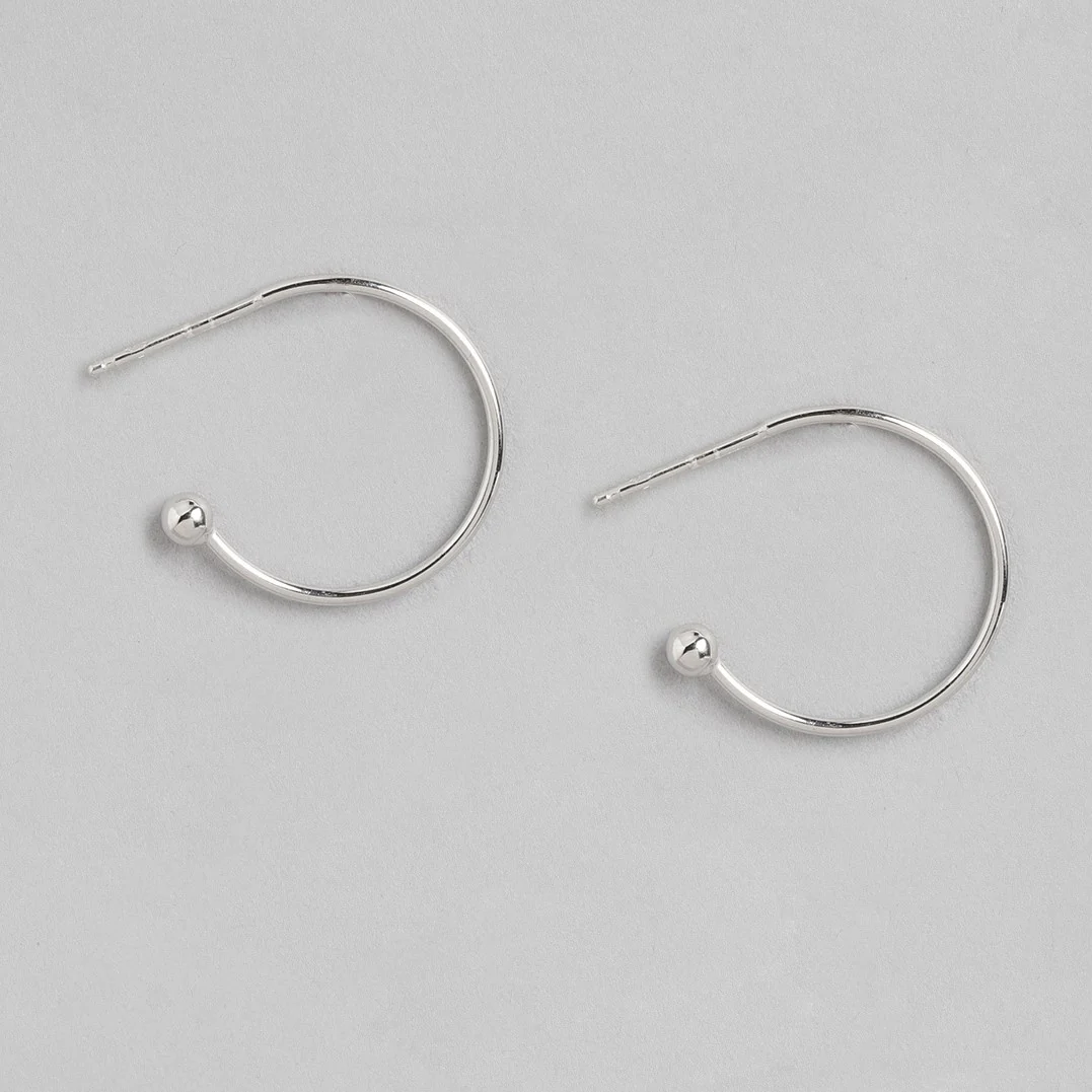 Rhodium & Gold Plated Duo Hoops 925 Sterling Silver Earring Combo - Image 6