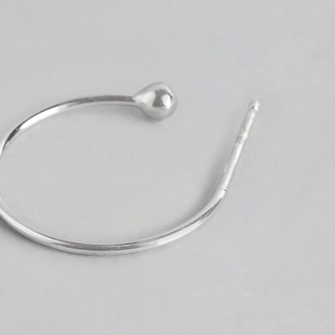 Rhodium & Gold Plated Duo Hoops 925 Sterling Silver Earring Combo - Image 8