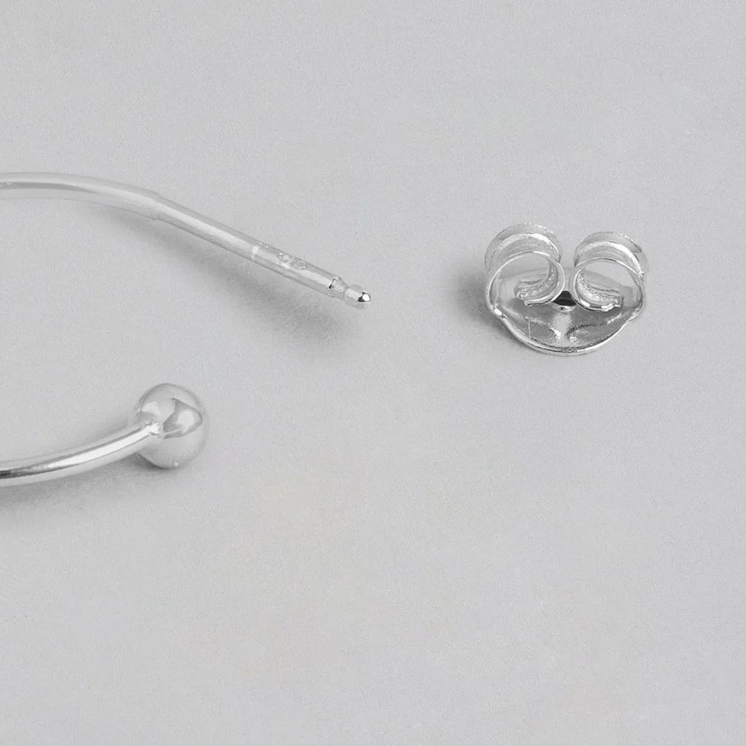 Rhodium & Gold Plated Duo Hoops 925 Sterling Silver Combo Earrings - Image 11