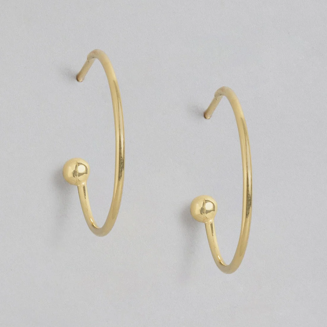 Rounded Drop Gold Plated Earring - Image 3
