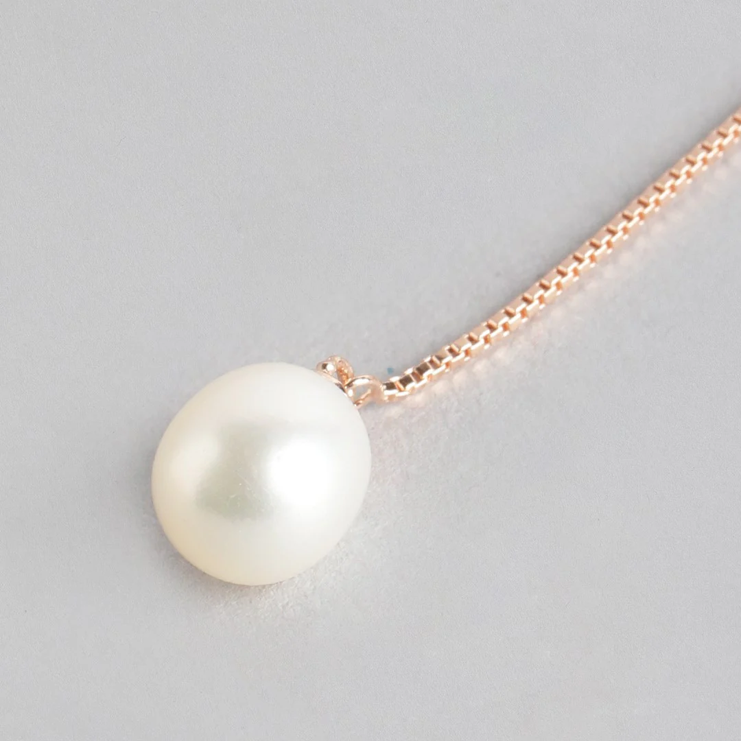 Sui Dhaga with Pearl Duo 925 Sterling Silver Earring - Image 8